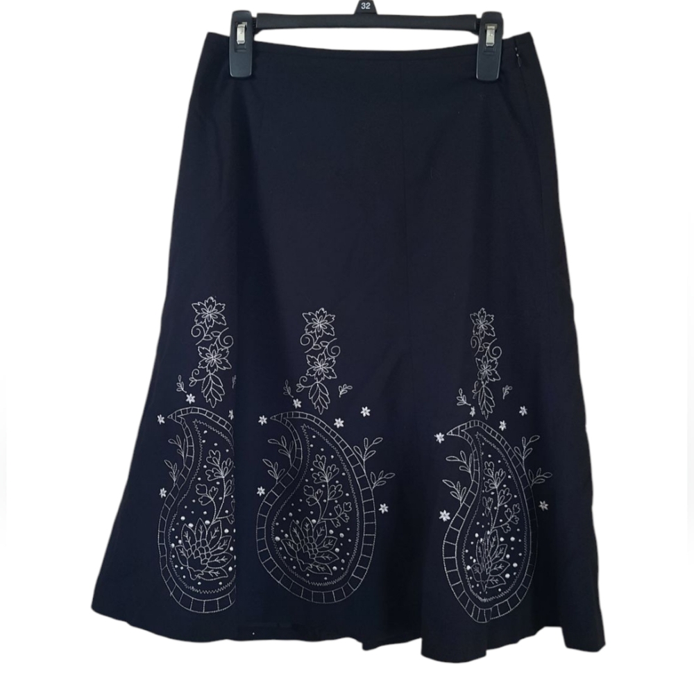 Ann Taylor Loft Skirt Full Twirl Paisley